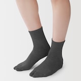 紳士　足なり直角　たび型ショート丈靴下　※再生コットン