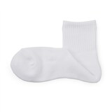 紳士　足なり直角　パイル編み　ショート丈靴下（無地）