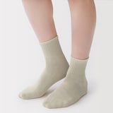 紳士　足なり直角　パイル編み　ショート丈靴下（無地）