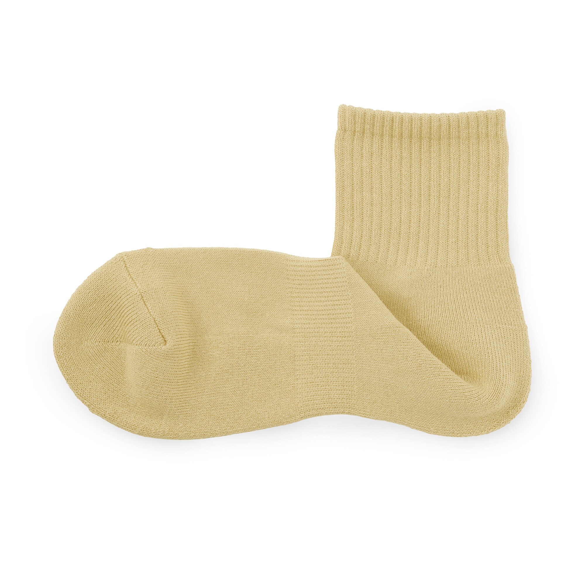 紳士　足なり直角　パイル編み　ショート丈靴下（無地）