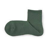 紳士　足なり直角　パイル編み　ショート丈靴下（無地）