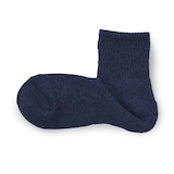 紳士　足なり直角　パイル編み　ショート丈靴下（無地）