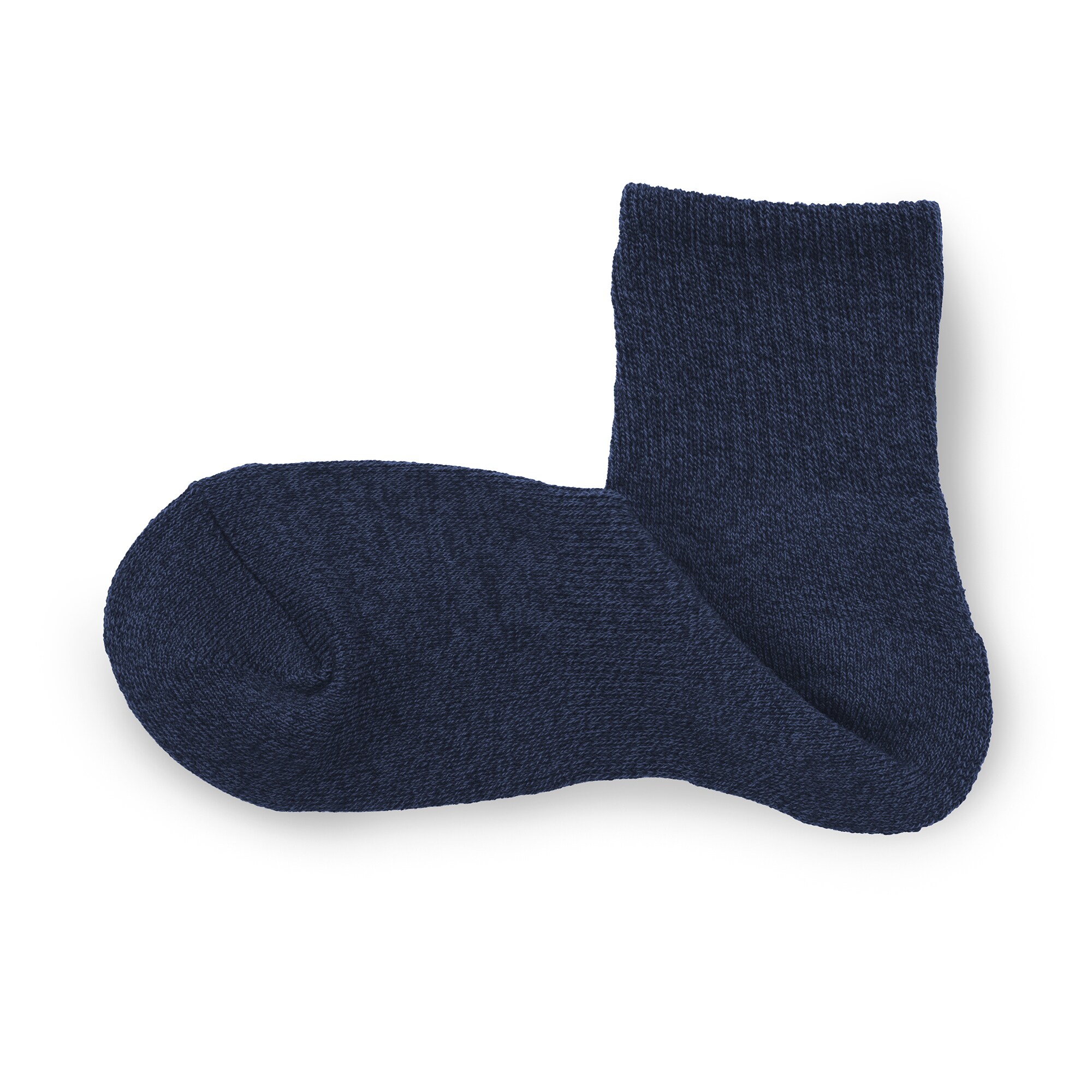 紳士　足なり直角　パイル編み　ショート丈靴下（無地）