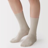 紳士　足なり直角　ズレ落ちにくいリブ編み靴下
