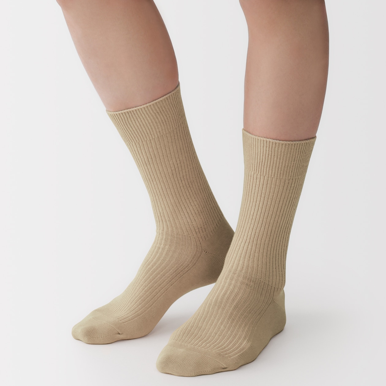 紳士　足なり直角　ズレ落ちにくいリブ編み靴下