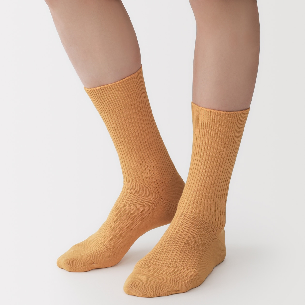 紳士　足なり直角　ズレ落ちにくいリブ編み靴下
