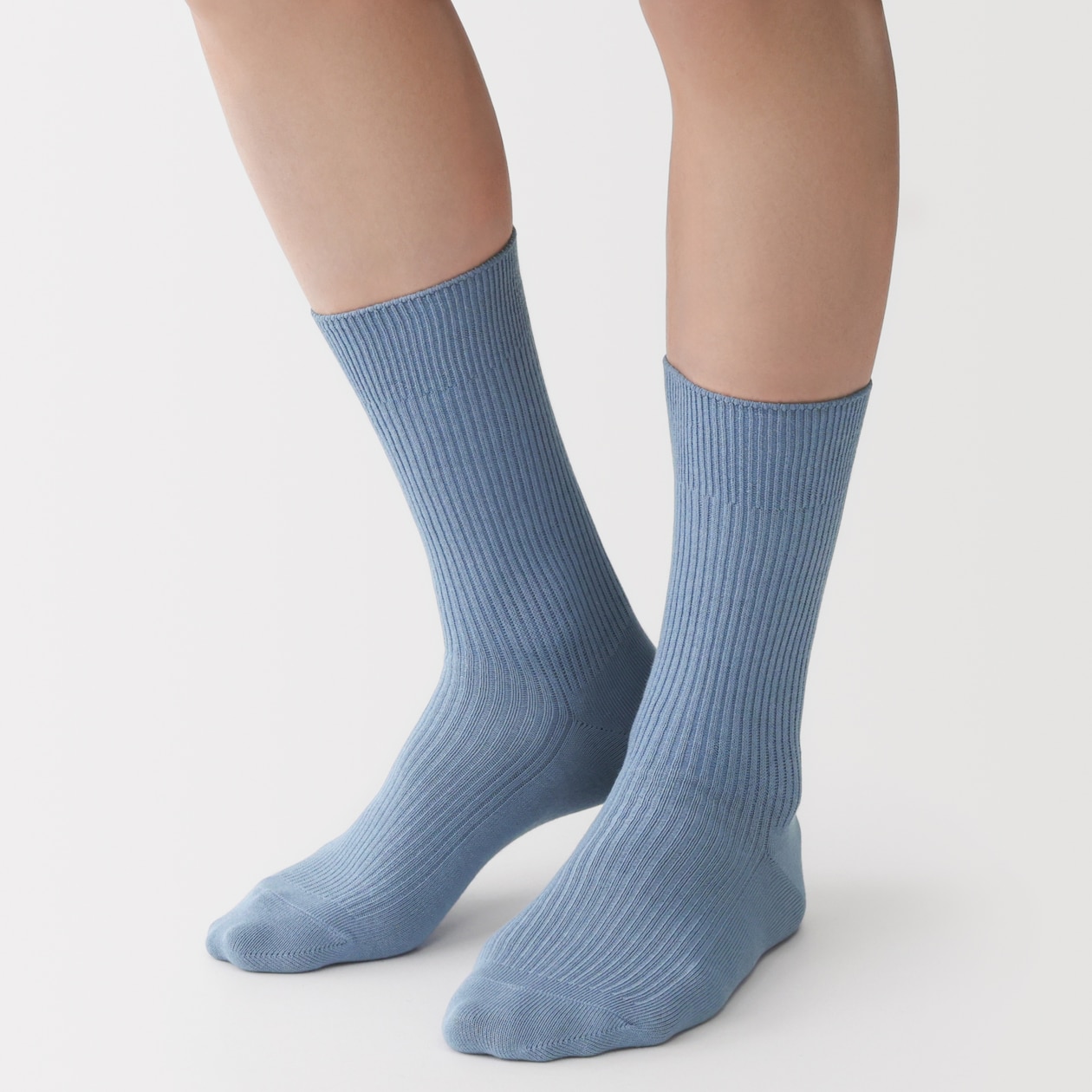 紳士　足なり直角　ズレ落ちにくいリブ編み靴下