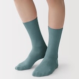 紳士　足なり直角　ズレ落ちにくいリブ編み靴下