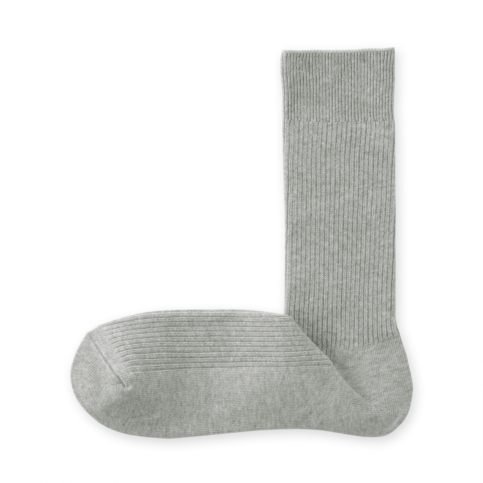 紳士　足なり直角　ズレ落ちにくいリブ編み靴下　※再生コットン