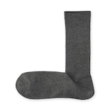 紳士　足なり直角　ズレ落ちにくいリブ編み靴下　※再生コットン