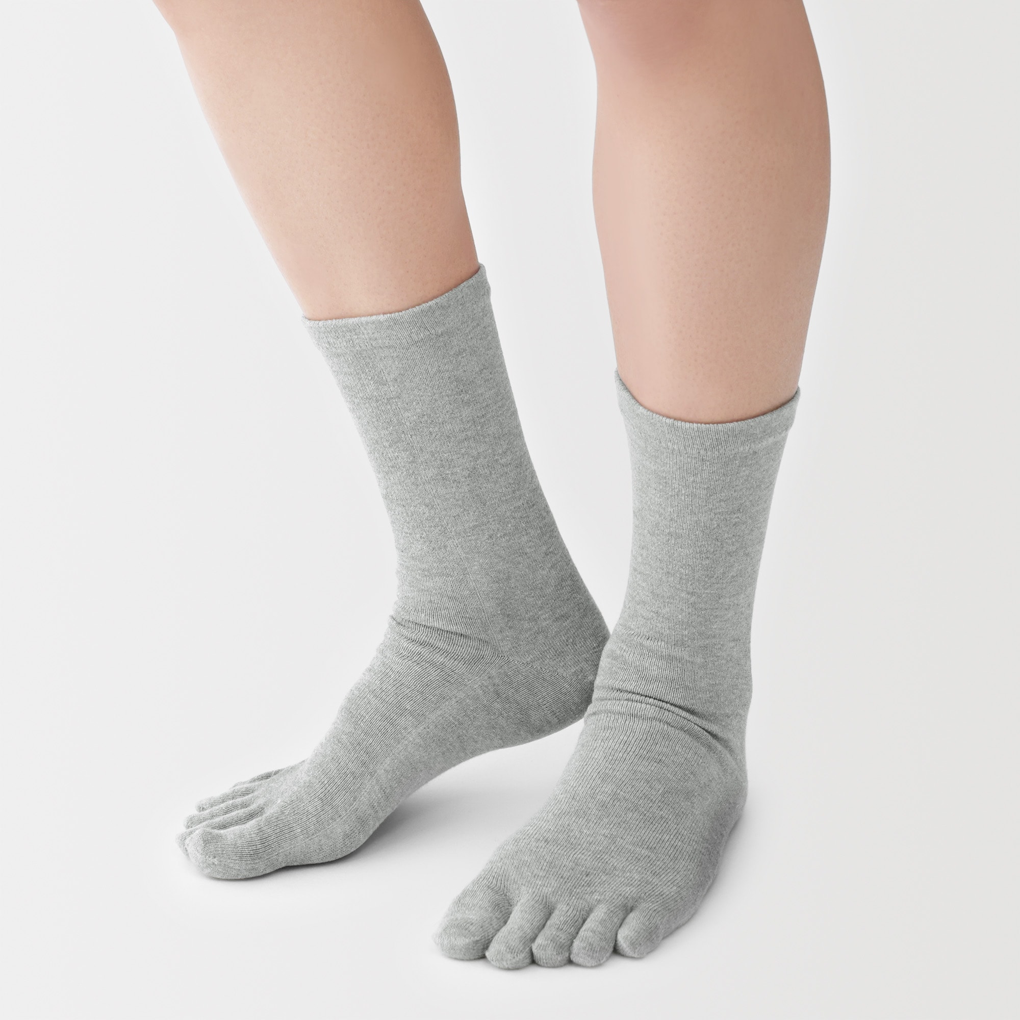 紳士　足なり直角　５本指靴下　※再生コットン