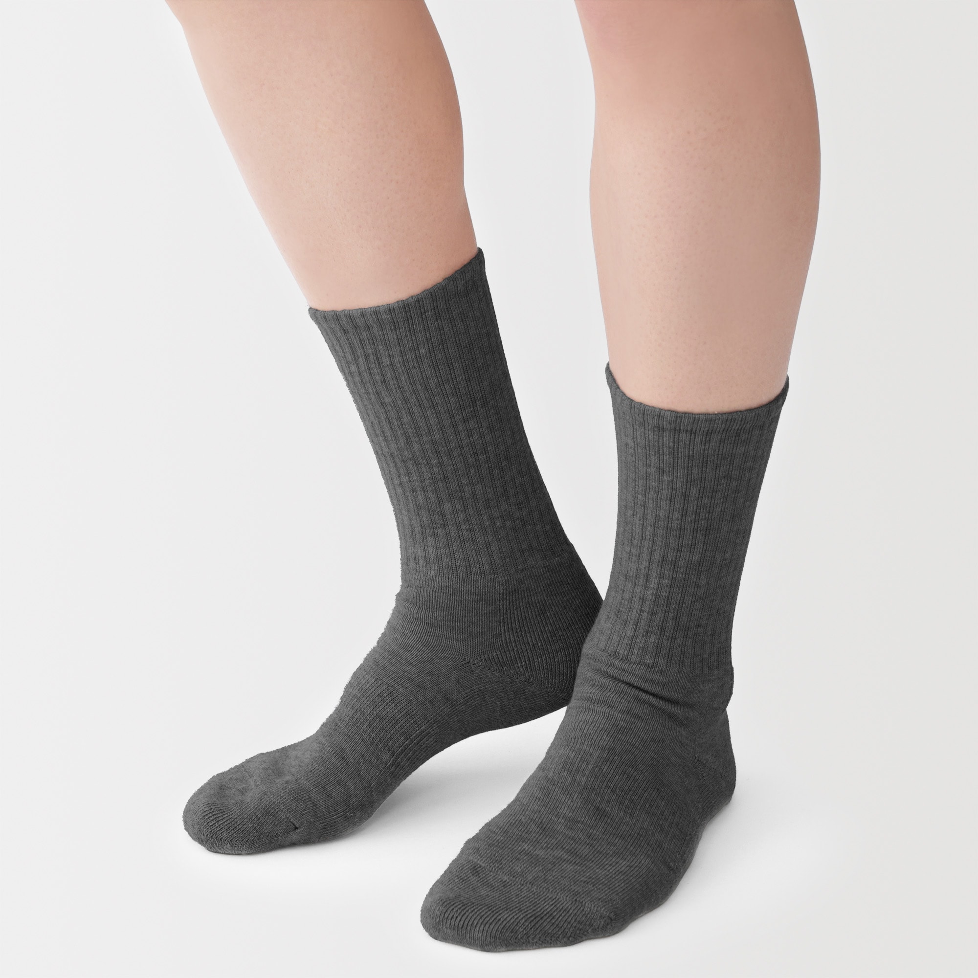 紳士　足なり直角　パイル編み　靴下