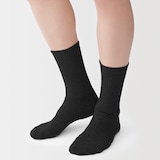 紳士　足なり直角　パイル編み　靴下