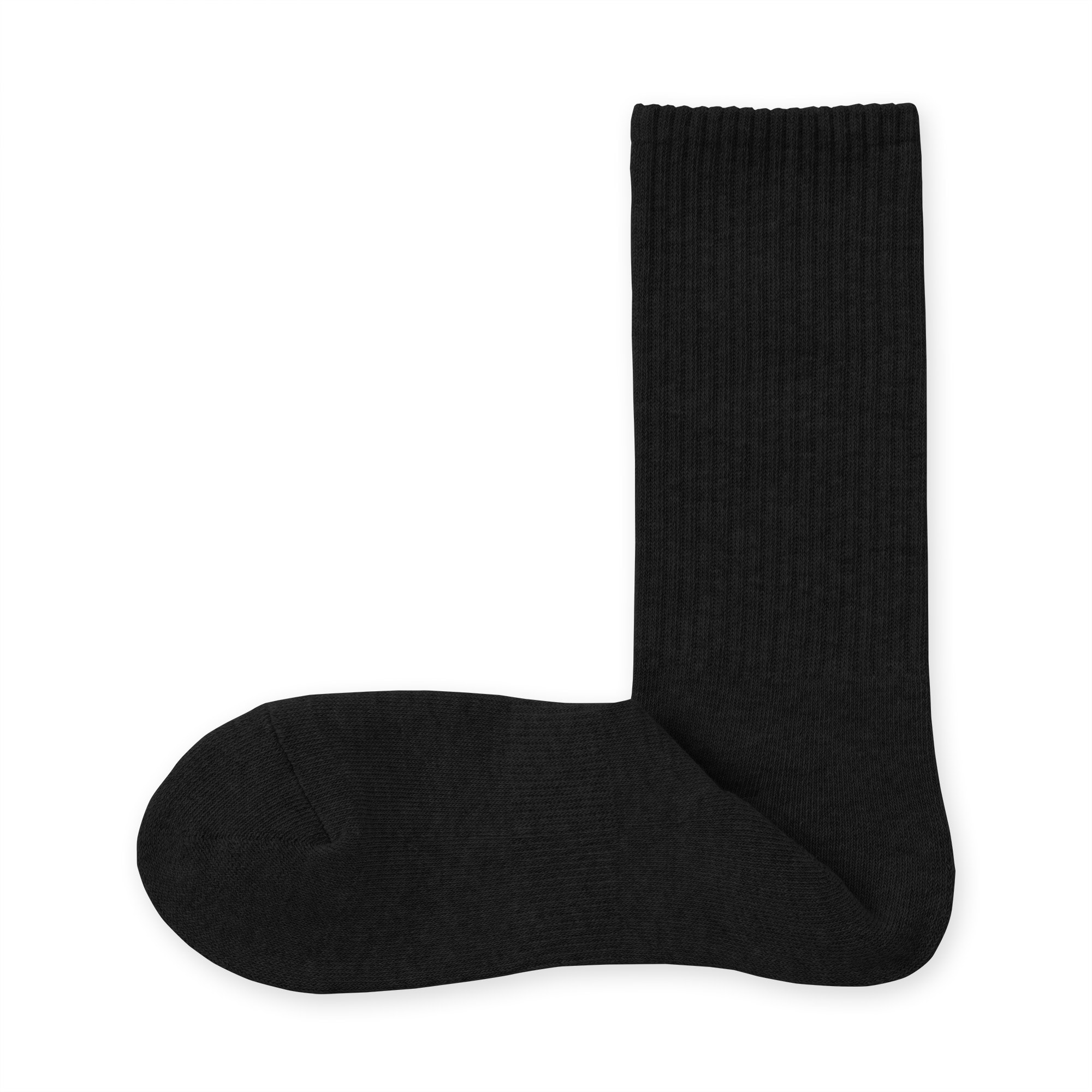 紳士　足なり直角　パイル編み　靴下