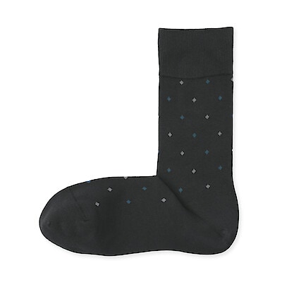 紳士　足なり直角　ダイヤドット柄ビジネス靴下