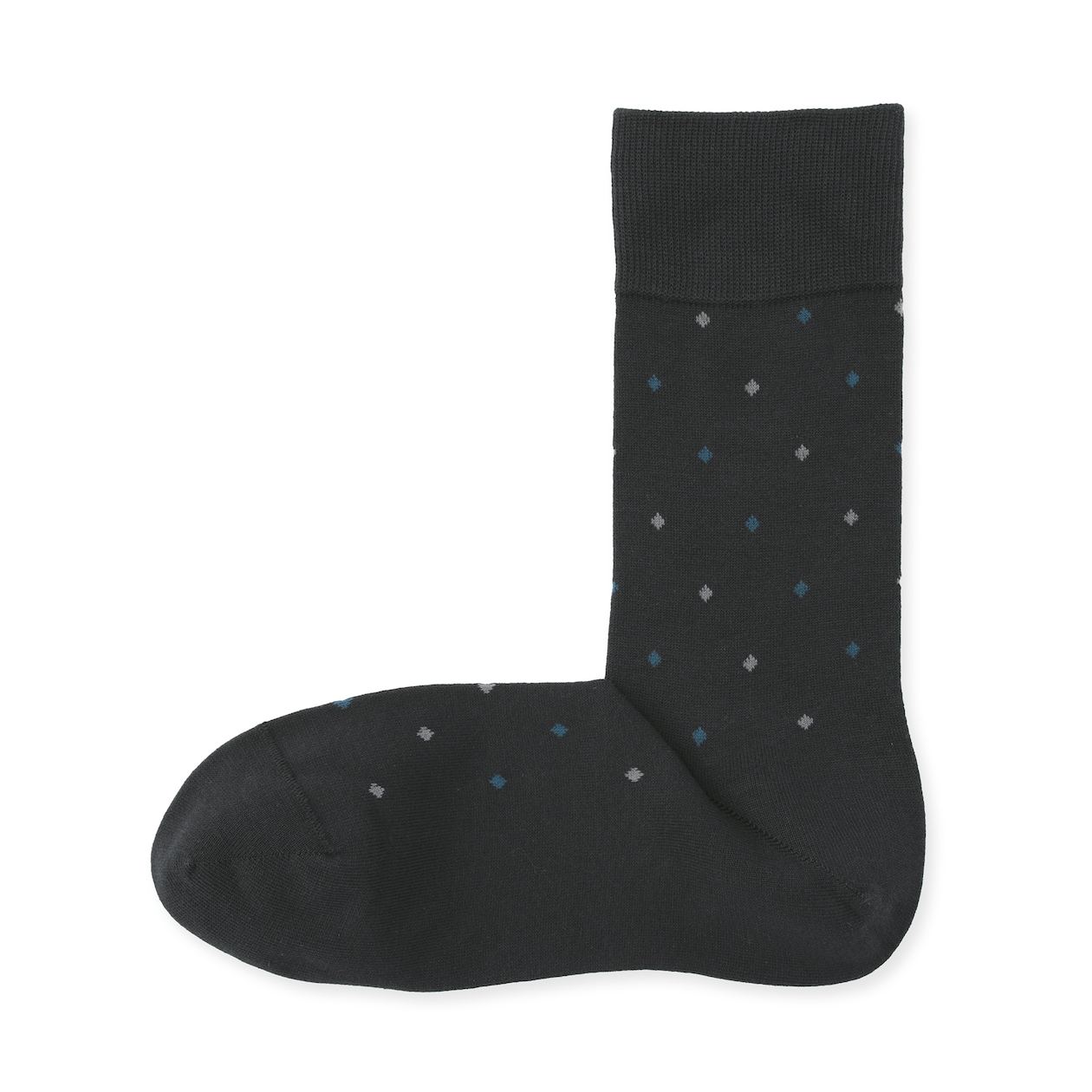 紳士　足なり直角　ダイヤドット柄ビジネス靴下