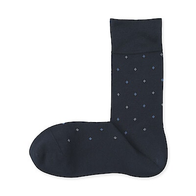紳士　足なり直角　ダイヤドット柄ビジネス靴下