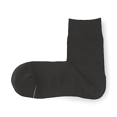 紳士　足なり直角　さらっと綿　ショート丈ビジネス靴下