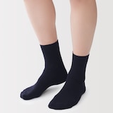 紳士　足なり直角　さらっと綿　ショート丈ビジネス靴下（ストライプ柄）