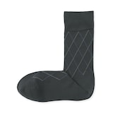 紳士　足なり直角　斜めチェック柄ビジネス靴下