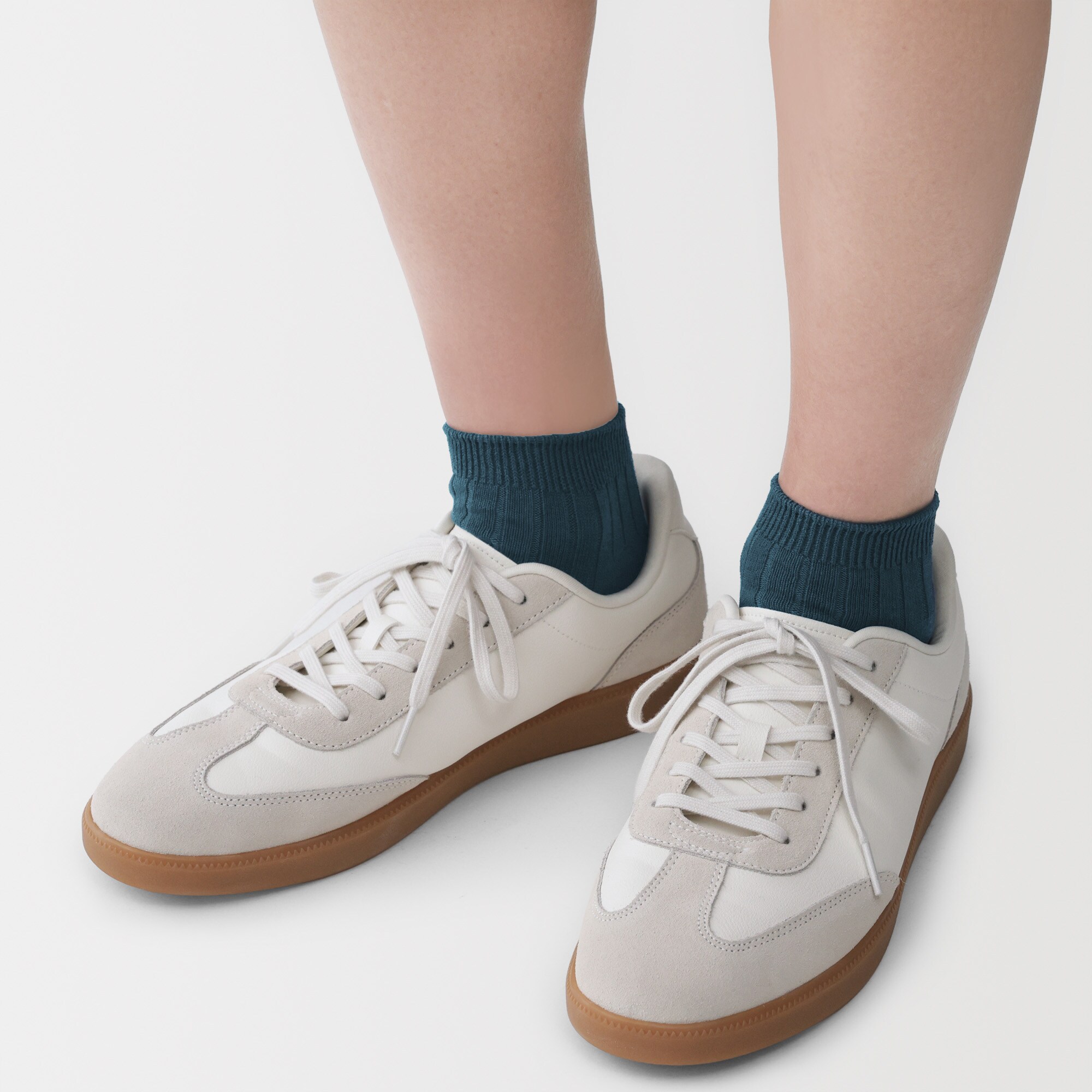 紳士　足なり直角　アンクル丈スニーカーイン