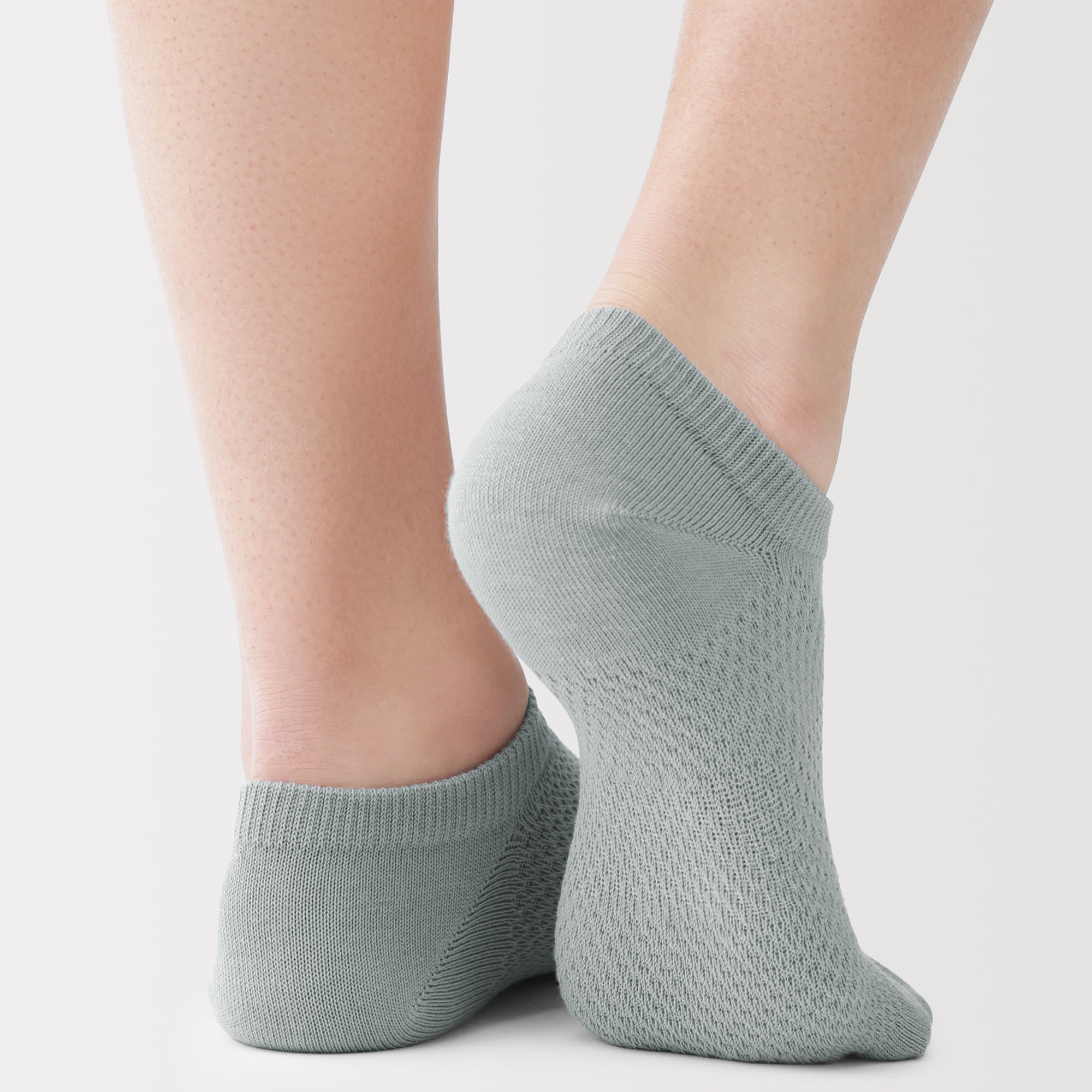 紳士　足なり直角　総メッシュ　さらっと綿　スニーカーイン