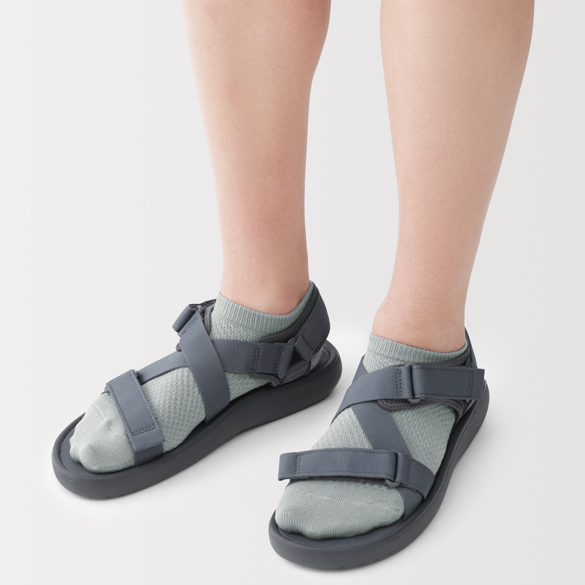 紳士　足なり直角　総メッシュ　さらっと綿　スニーカーイン