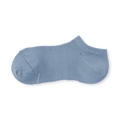 【４月２０日順次発売予定】紳士　足なり直角　総メッシュ　さらっと綿　スニーカーイン