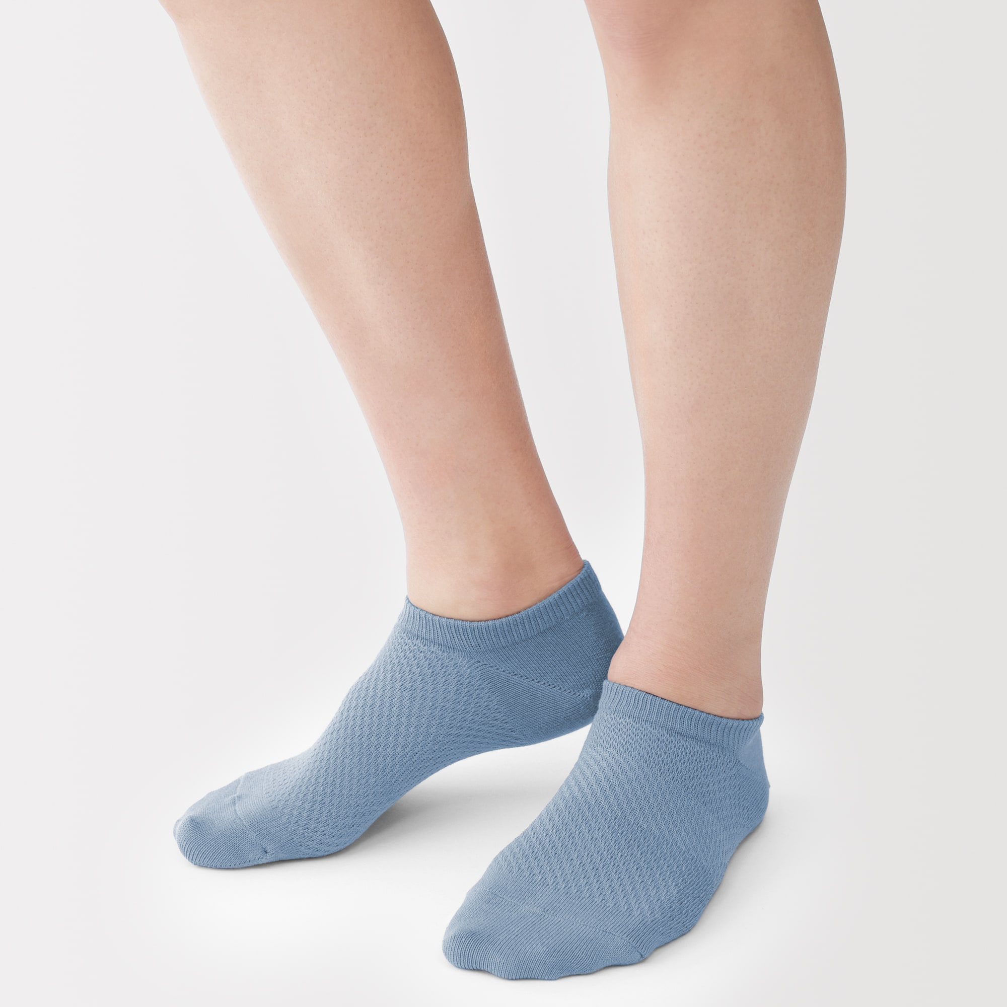 紳士　足なり直角　総メッシュ　さらっと綿　スニーカーイン