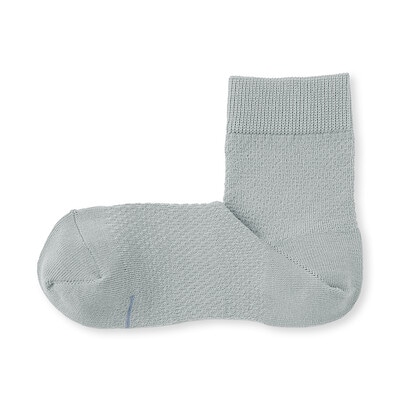 【４月２０日順次発売予定】紳士　足なり直角　総メッシュ　さらっと綿　ショート丈靴下