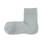 紳士　足なり直角　総メッシュ　さらっと綿　ショート丈靴下