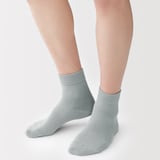 紳士　足なり直角　総メッシュ　さらっと綿　ショート丈靴下
