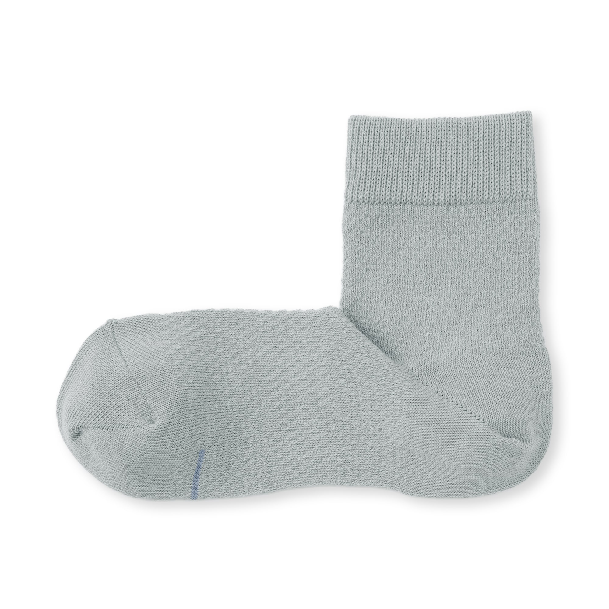 紳士　足なり直角　総メッシュ　さらっと綿　ショート丈靴下