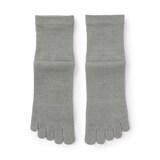 紳士　足なり直角　さらっと綿　ショート丈５本指靴下