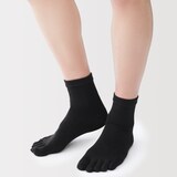 紳士　足なり直角　さらっと綿　ショート丈５本指靴下