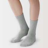 紳士　足なり直角　ワッフル編み　靴下