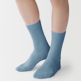 紳士　足なり直角　ワッフル編み　靴下