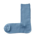 紳士　足なり直角　ワッフル編み　靴下