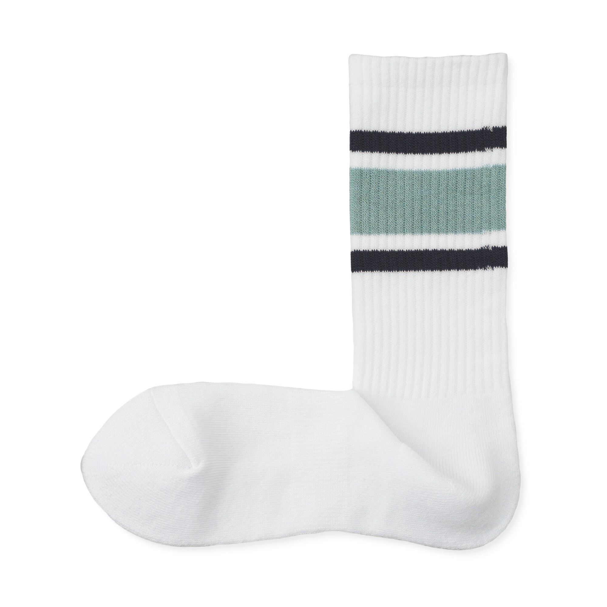 紳士　足なり直角　パイル編み　靴下（ライン）