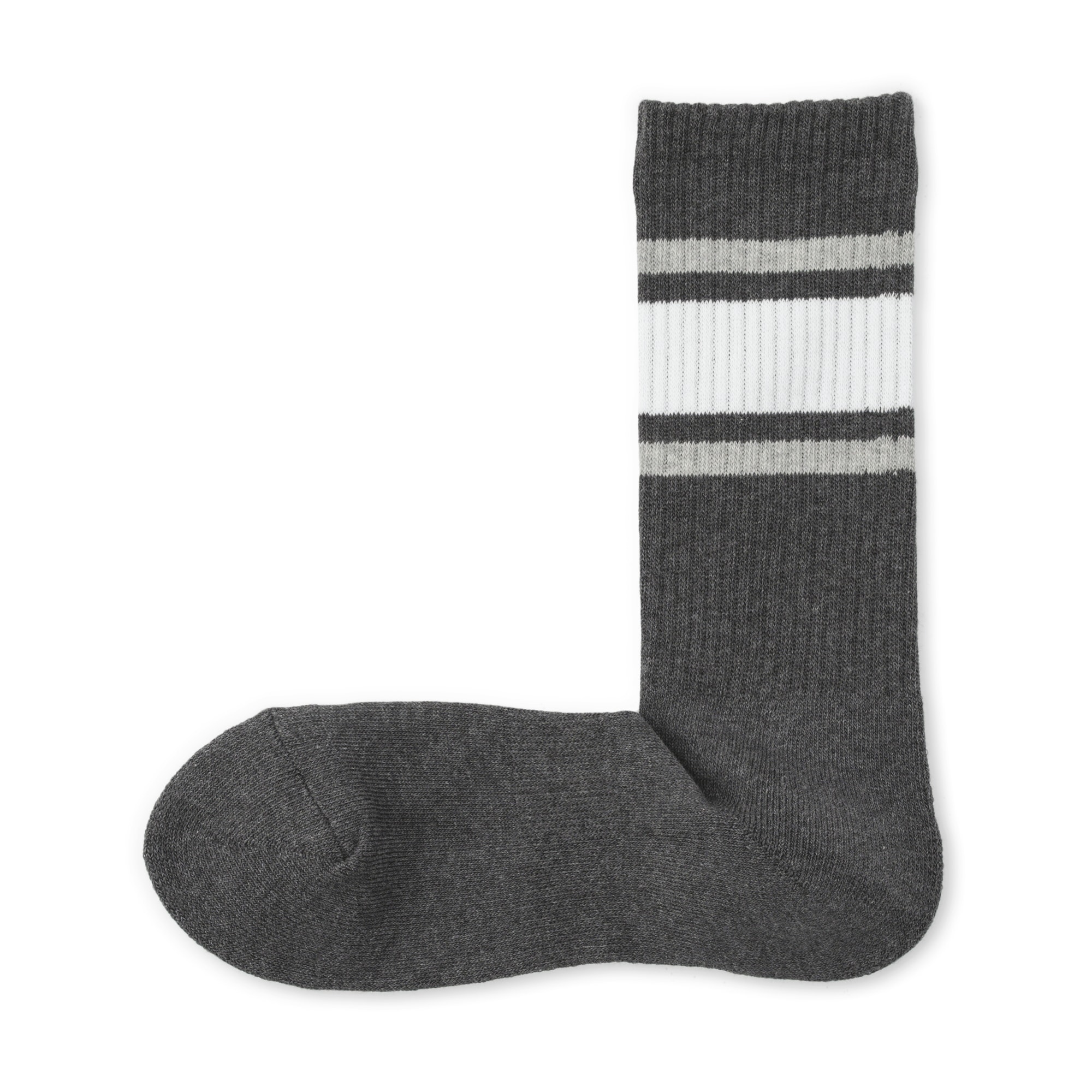 紳士　足なり直角　パイル編み　靴下（ライン）