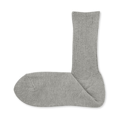 紳士　足なり直角　締め付け感の少ない　ほぼ綿で編んだ　細リブ靴下