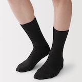 紳士　足なり直角　締め付け感の少ない　ほぼ綿で編んだ　細リブ靴下