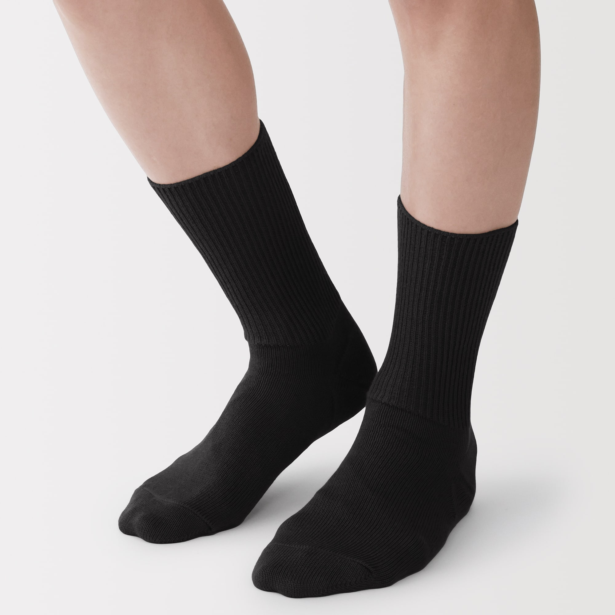 紳士　足なり直角　締め付け感の少ない　ほぼ綿で編んだ　細リブ靴下