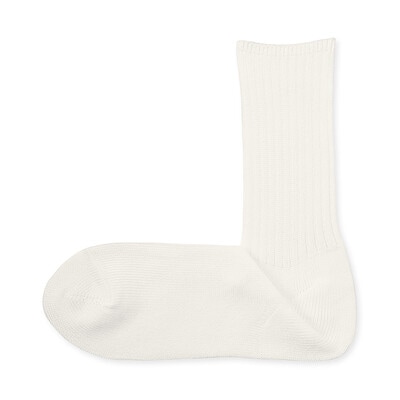 紳士　足なり直角　締め付け感の少ない　ほぼ綿で編んだ　太リブ靴下