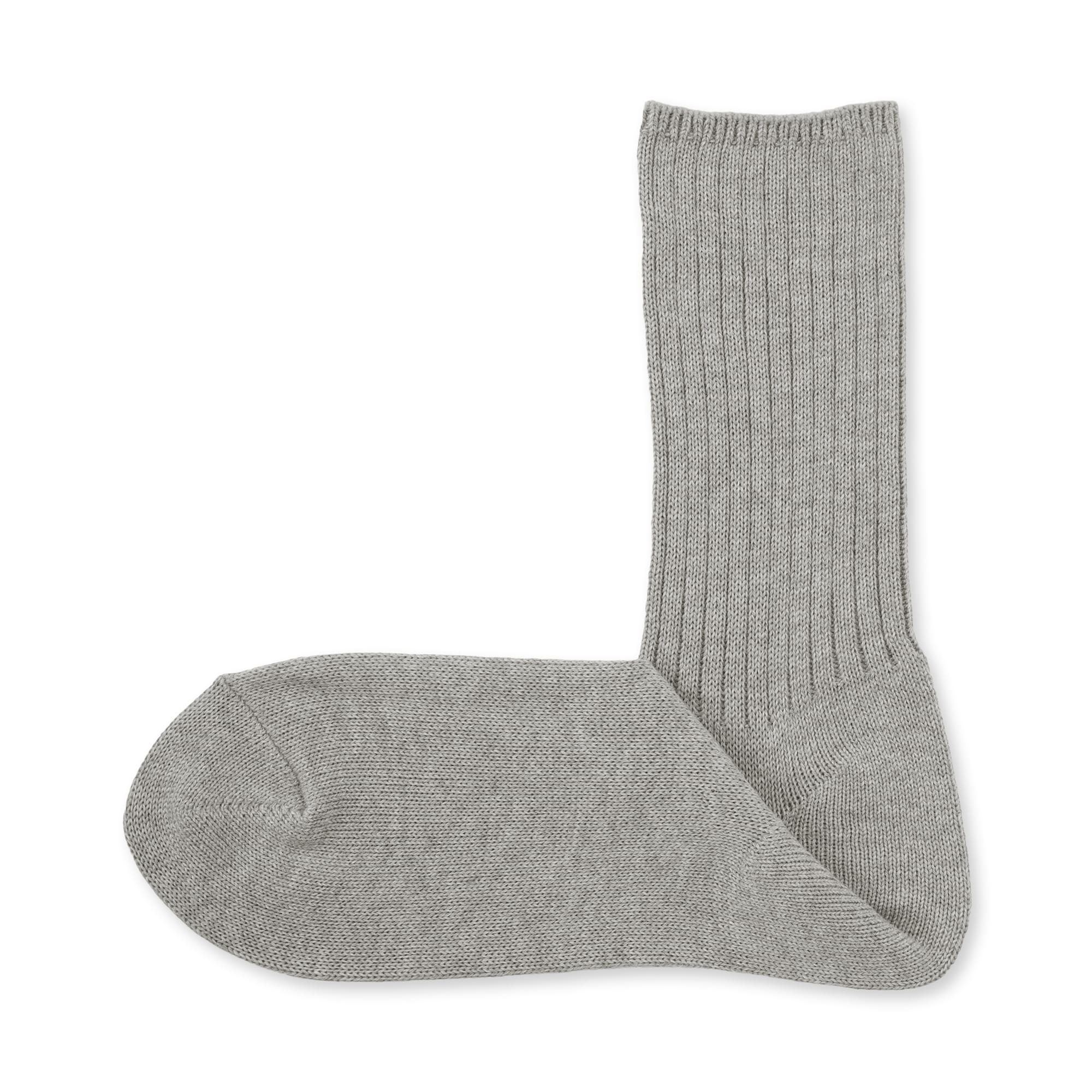 紳士　足なり直角　締め付け感の少ない　ほぼ綿で編んだ　太リブ靴下