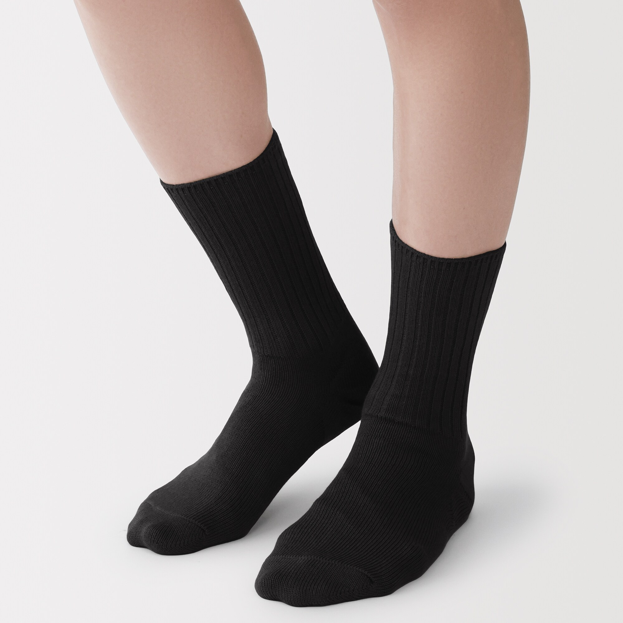 紳士　足なり直角　締め付け感の少ない　ほぼ綿で編んだ　太リブ靴下