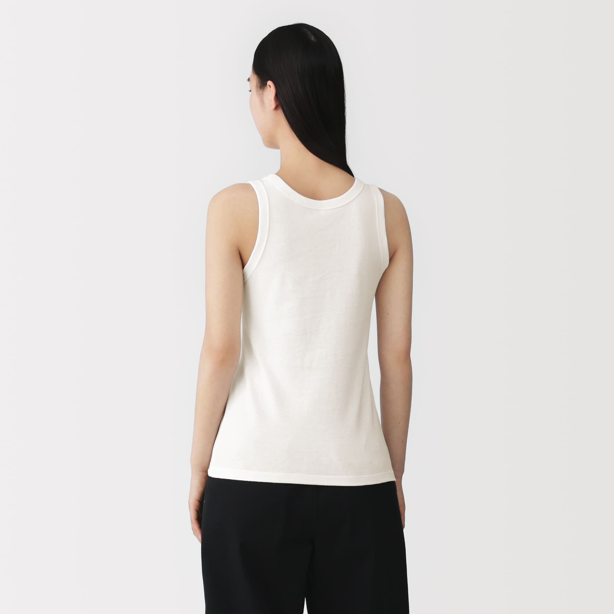 婦人　リネン混タンクトップ