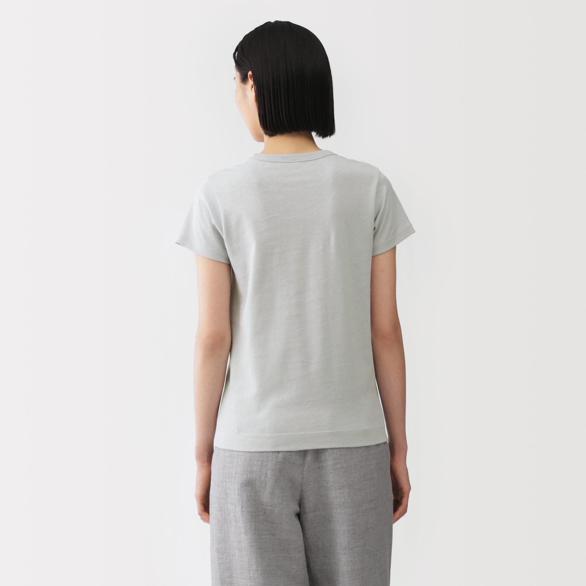 婦人 リネン混半袖Tシャツ | 無印良品