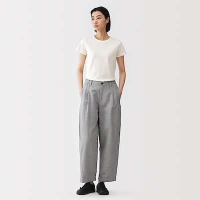 【４月中旬発売予定】婦人　リネン混半袖Ｔシャツ