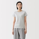 婦人　リネン混半袖Ｔシャツ